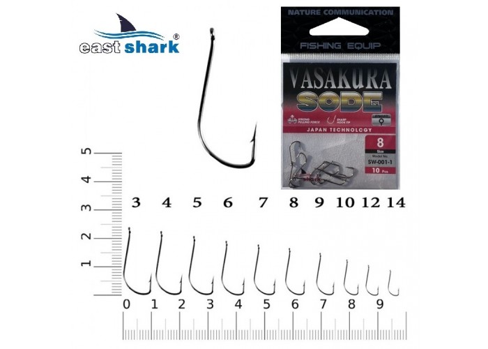 Крючки NEW EastShark Vasakura SODE № 12 (уп/10 шт)