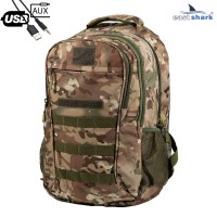 Рюкзак EastShark S-016-3 (USB, AUX) зелёный  камуфляж