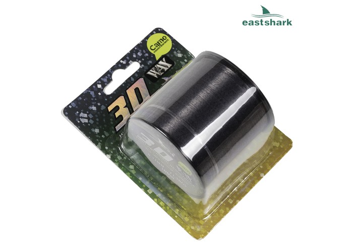 Леска EastShark 3D CAMO WAX 300м 0,4 мм серая
