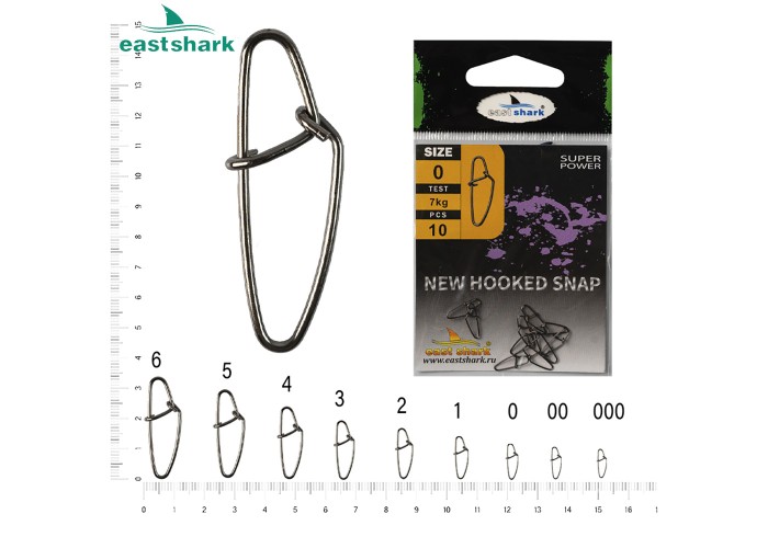 Застежка (Hooked snap) № 000 (уп./10шт.)