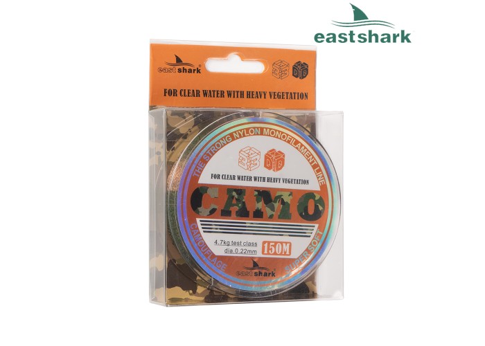 Леска EastShark 3D CAMO 150 м 0,28 мм зеленая