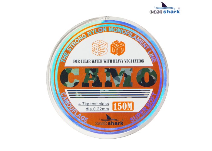 Леска EastShark 3D CAMO 150 м 0,28 мм зеленая