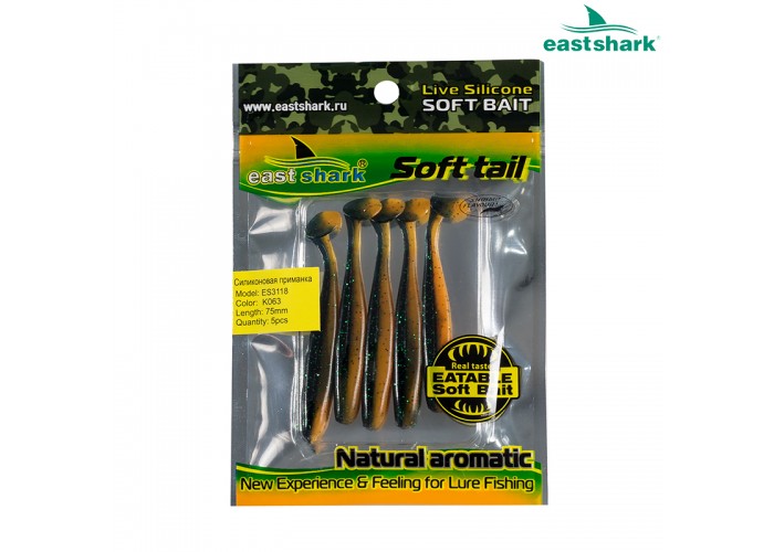 Силиконовая приманка ES3118 75 мм (5 шт/уп) color: K063