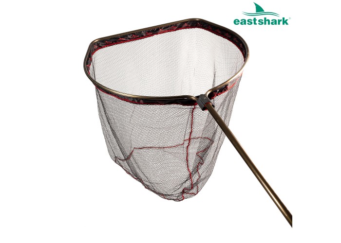 Подсак ES прорезиненный  полукруглый 75*75 см мет. ручка 1,9 м.