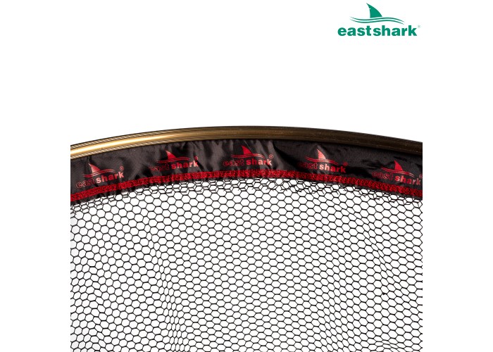 Подсак ES прорезиненный  полукруглый 75*75 см мет. ручка 1,9 м.