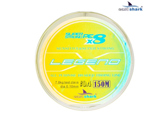 Шнур EastShark Legend X8 150м 0,12мм #0,6 желтый