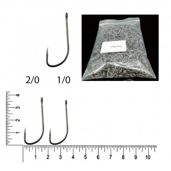 Крючки  Baitholder Black № 1/0 (ТЕХ.уп./1000 шт)