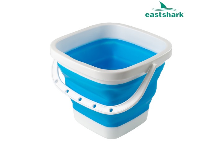 Ведро квадратное складное 25*14*20 5л синее