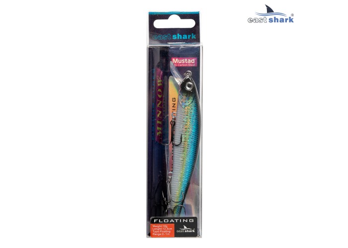 Воблер EastShark Hunt 12.5см. 18г. 0-1m Floating col.#005