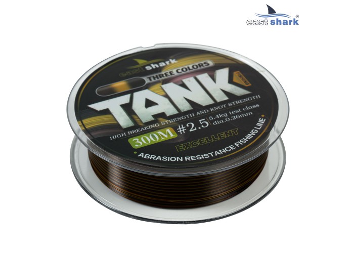 Леска 300м EastShark TANK three colors 0,34 мм