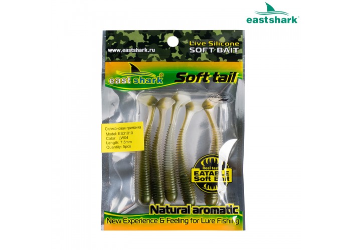 Силиконовая приманка ES31010 75 мм (5 шт/уп) color: LW04