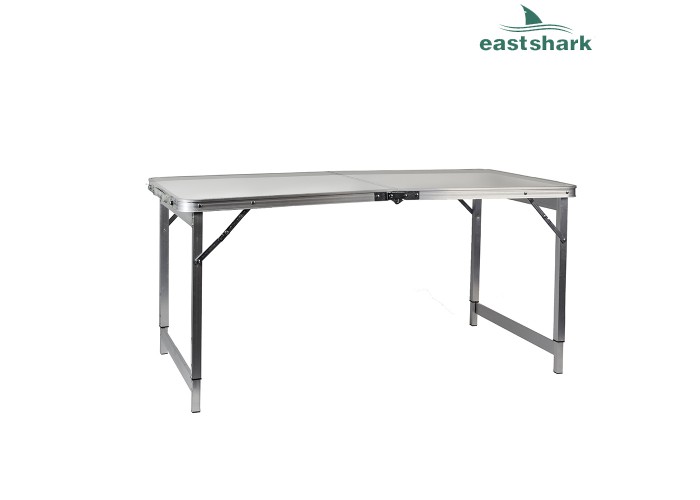 Набор алюминиевый стол + 4 стула 60*120 см белый