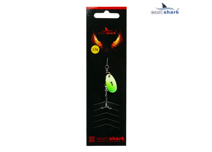 Блесна вращающаяся (уп./5шт.) EastShark Screw размер-1 (3.5 грамм) col.#739