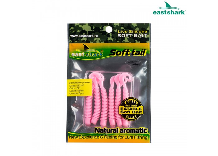 Силиконовая приманка ES3107 65 мм (6 шт/уп) color: E21