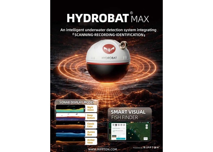 Портативный гидроакустический эхолот RIPPTON HYDROBAT CHIRP MAX 