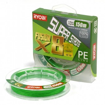 Шнур Ryobi Fusion X8 PE 150m 0,145mm #0.8 7,2kg зеленый