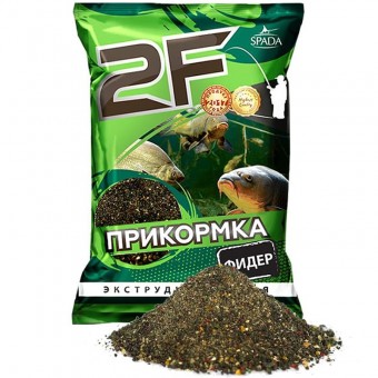 Прикормка 2F Фидер черная 1 кг