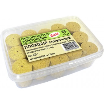 Гидропланктон Толстолобик XL 55г в контейнере 15 табл (Пломбир сливочный)