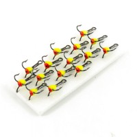 Набор тройников DagMaster (Mustad) с глазом № 8 (Ж) (15 шт у упак) Набор тройников DagMaster (Mustad) с глазом № 8 (Ж) (15 шт у упак)