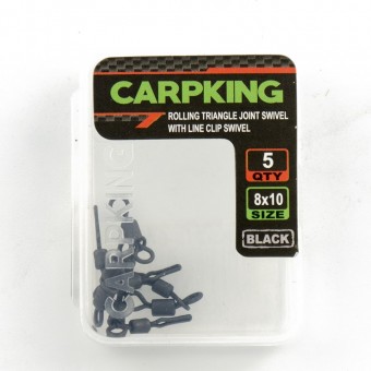 Вертлюг тройной с клипсой Carpking CK9215-0810 #8X10 (5шт в упак)