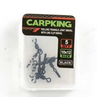 Вертлюг тройной с клипсой Carpking CK9215-1012 #10X12 (5шт в упак)