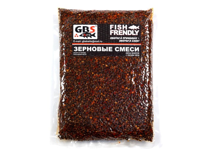 Зерновая смесь GBS Baits №3 1кг Конопля чили